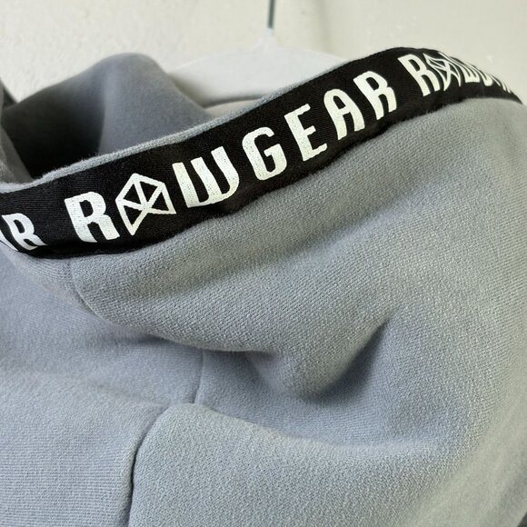 Rawgear Zip Up Fleece Hoodie Jacket Mens L Gray Ape Logo Long Sleeve - Picture 4 of 11